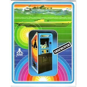 Destroyer Retro Video Arcade Game Flyer 1977 Vintage Artwork 8.5" x 11" Original